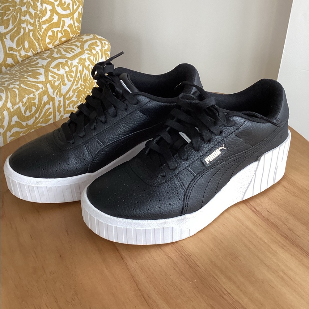 Puma Cali Wedge black sneaker. Size US women’s 8